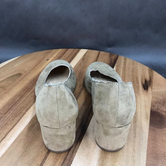Esprit Beige Faux Suede Block Heel Pumps Womens Size 6 - Picture 4 of 7